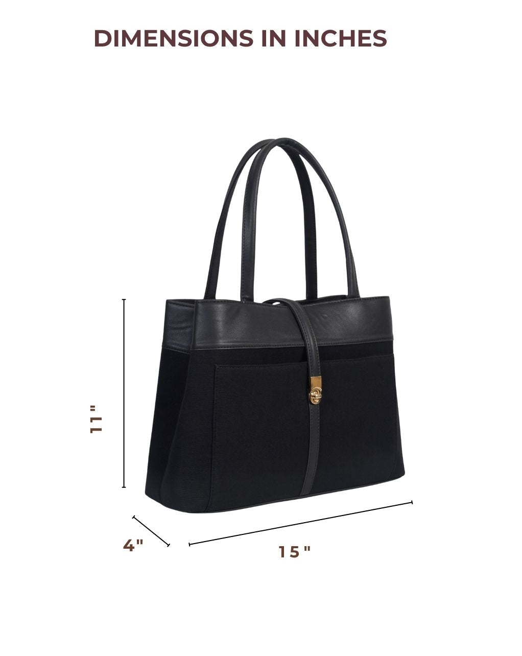 MINDY TOTE ALL BLACK - MEDIUM + 3 FREE GIFTS