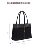 MINDY TOTE BAG | ALL BLACK | MEDIUM