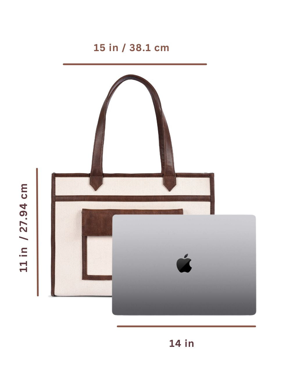 HAZEL MULTIPLE COMPARTMENTS TOTE | BROWN | MEDIUM