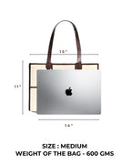 Ace Tote Brown and White - Medium + 3 Free Gifts