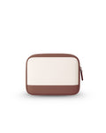 LEO POUCH | OFF WHITE & BROWN