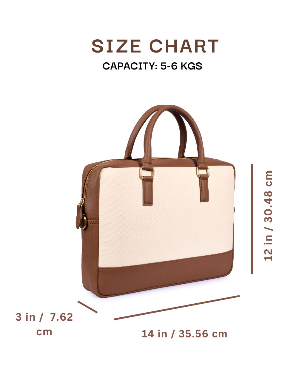 OXFORD LAPTOP BAG | BROWN AND BEIGE