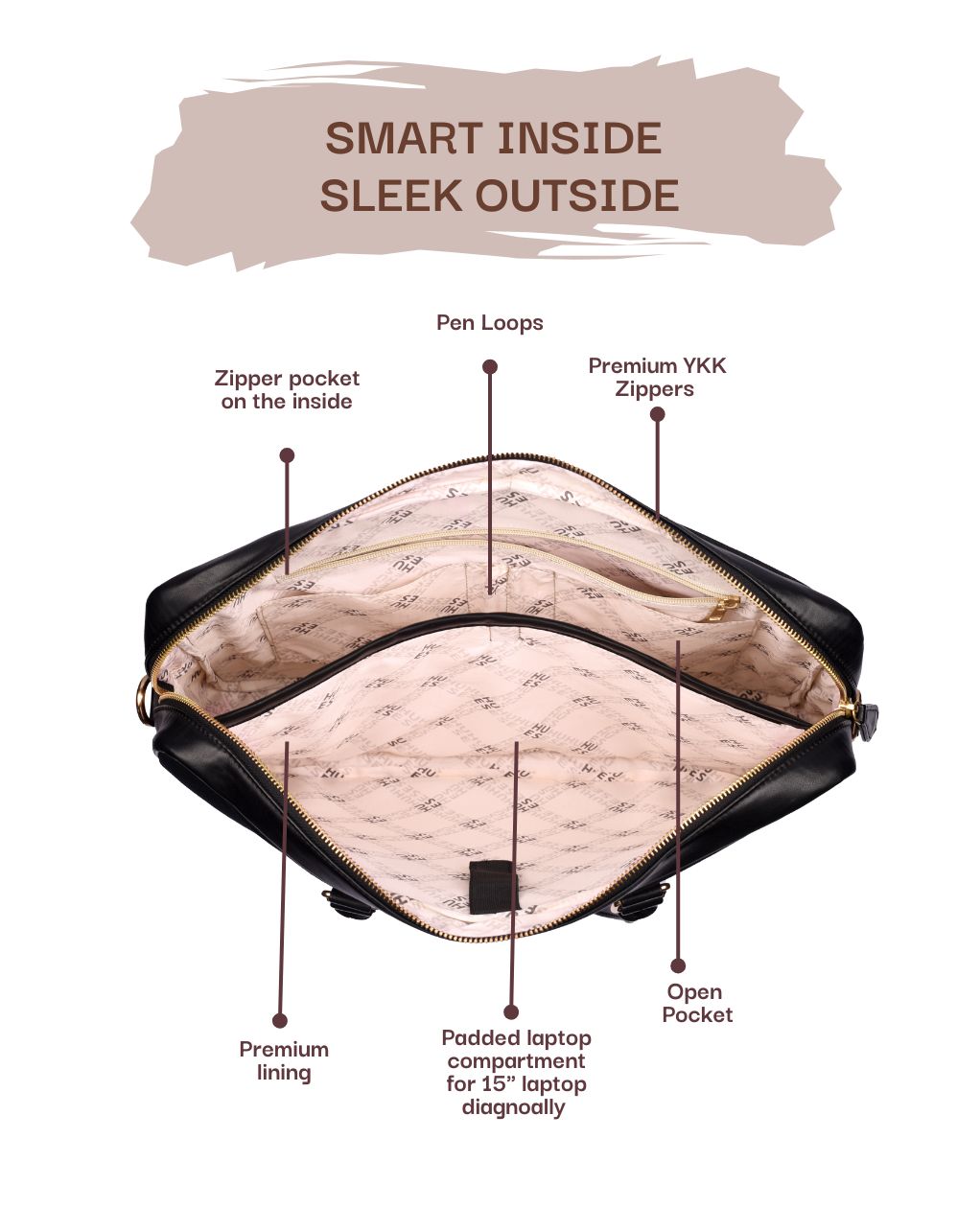 ROSS LAPTOP BAG | ALL BLACK