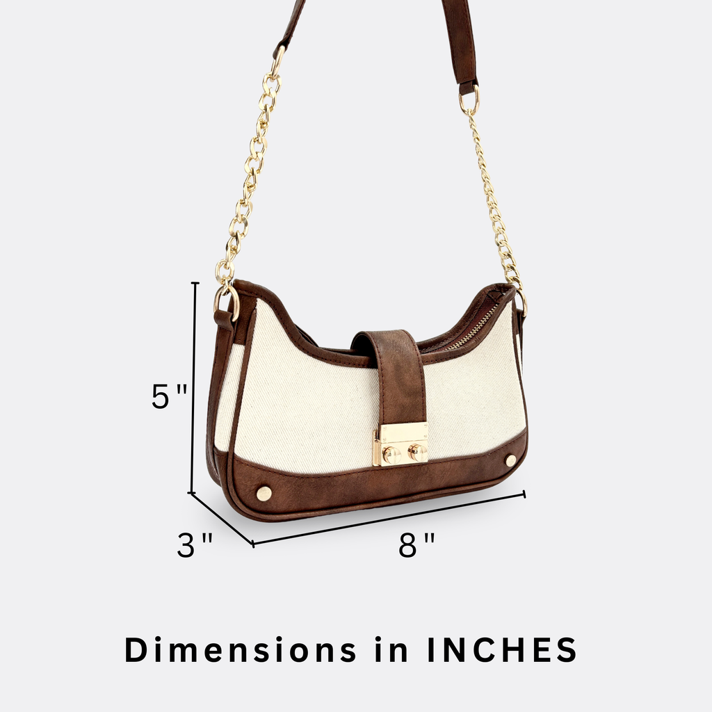 RUMI HANDBAG | BROWN & BEIGE