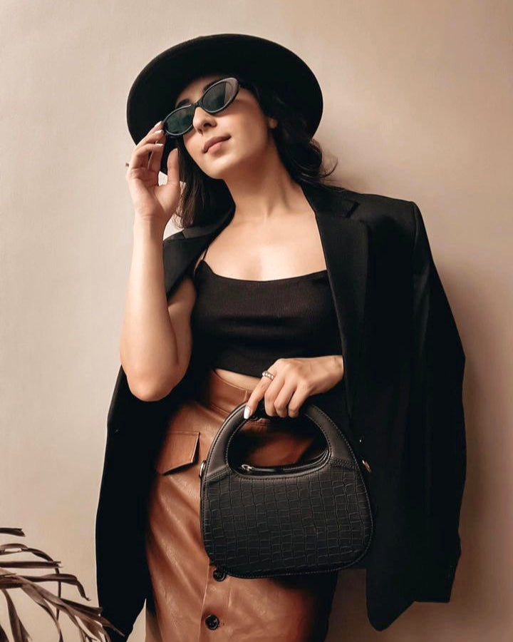 ELLA SLING | CROC | BLACK