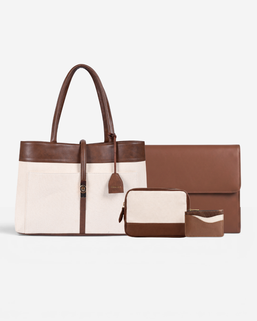 Mindy Tote Brown - Large + 3 Free Gifts