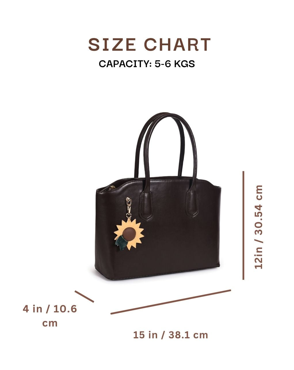 CAROLYN TOTE CHOCOLATE BROWN + 3 FREE GIFTS