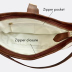 RUMI HANDBAG | BROWN & BEIGE