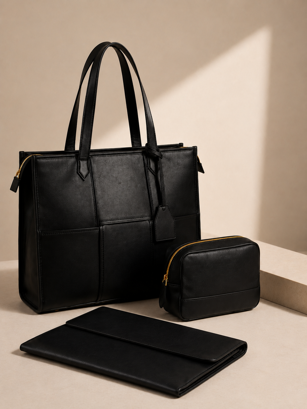 Ace Tote All Black - Medium + 3 Free Gifts