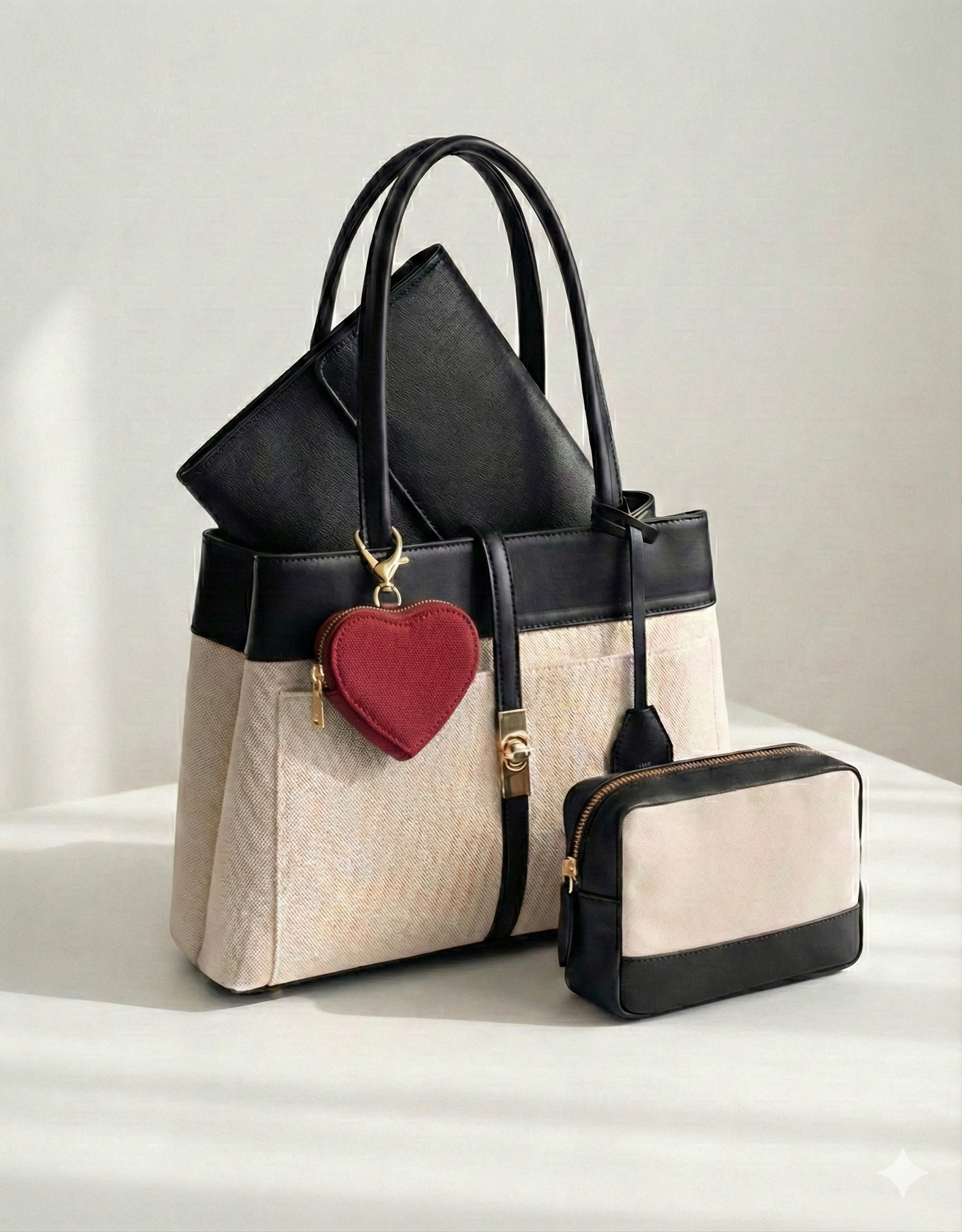 MINDY TOTE BLACK - MEDIUM + 3 FREE GIFTS