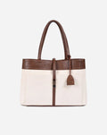 Mindy Large brown tote bag front view