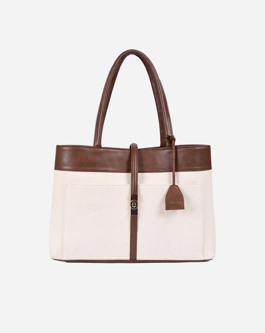 Mindy Large brown tote bag front view