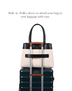 Mindy Black medium tote bag with Trolley/Luggage