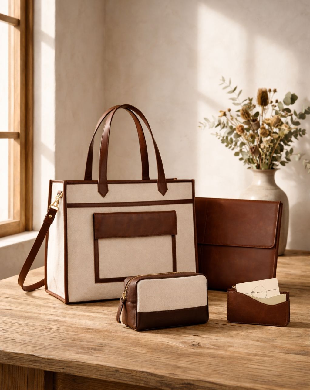 HAZEL TOTE - MEDIUM | BROWN + 3 FREE GIFTS