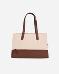 Estelle Duffle Bag | Beige and Tan