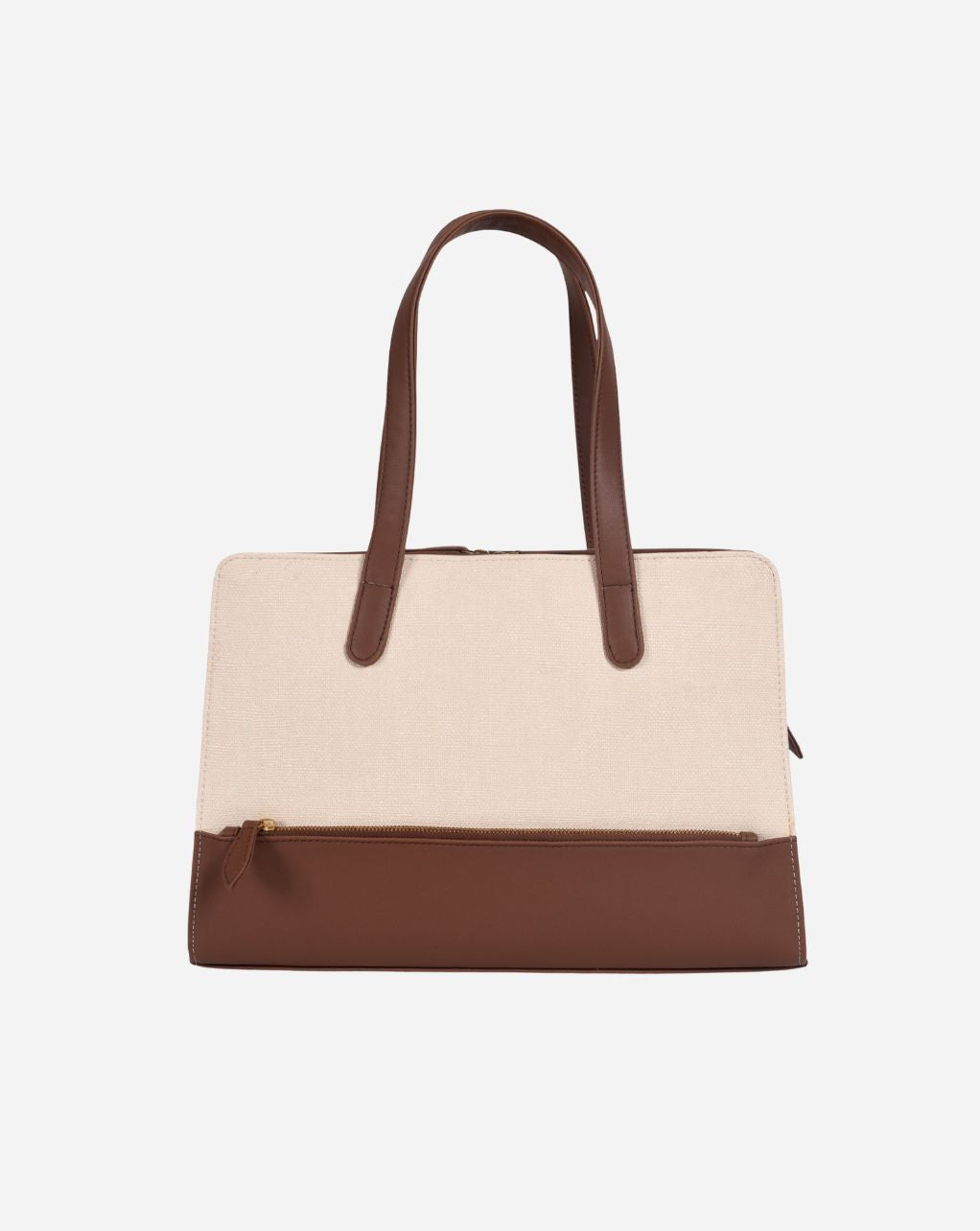 Estelle Duffle Bag | Beige and Tan
