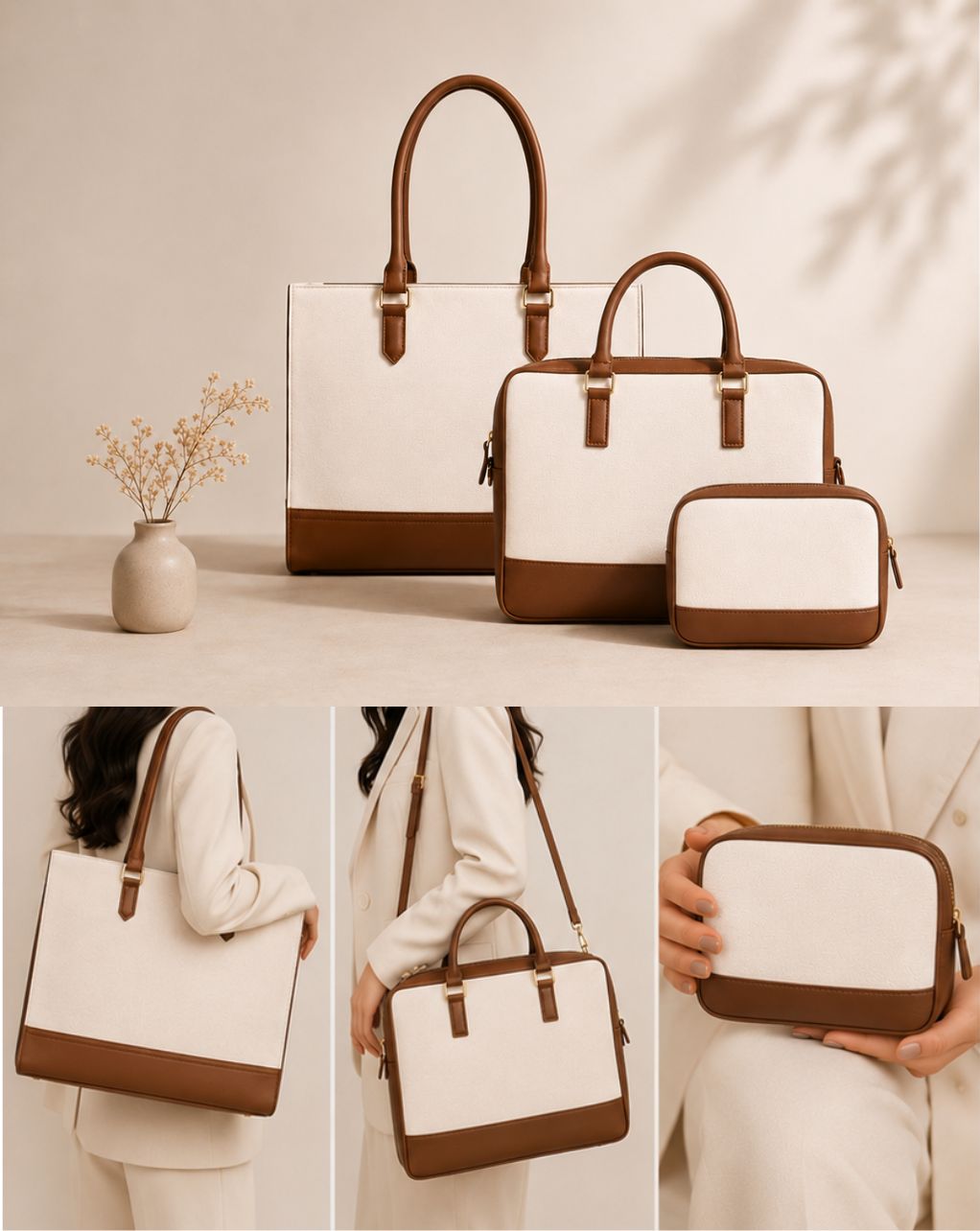 WORKAHOLIC COMBO | BROWN AND BEIGE