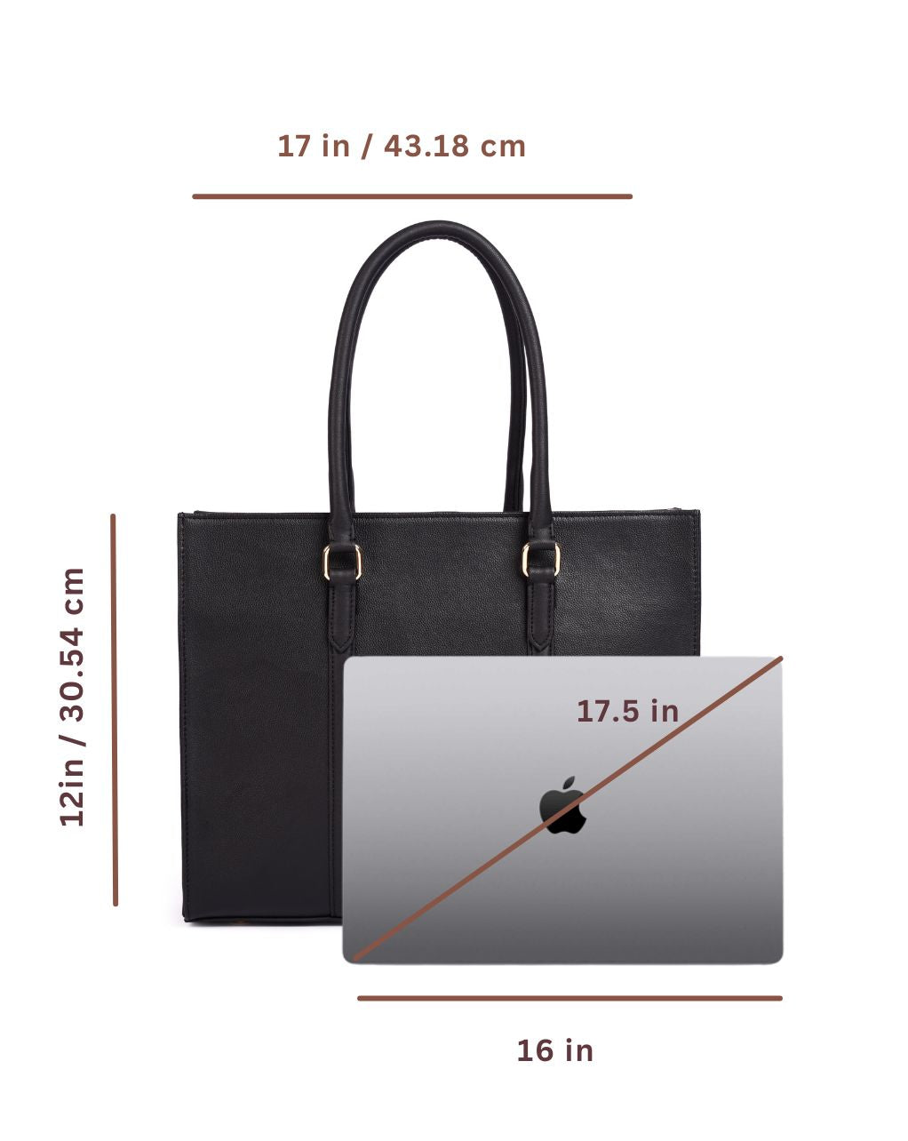 RACHEL TOTE BAG | ALL BLACK | LARGE