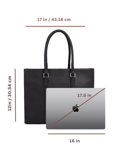 RACHEL TOTE BAG | ALL BLACK | LARGE