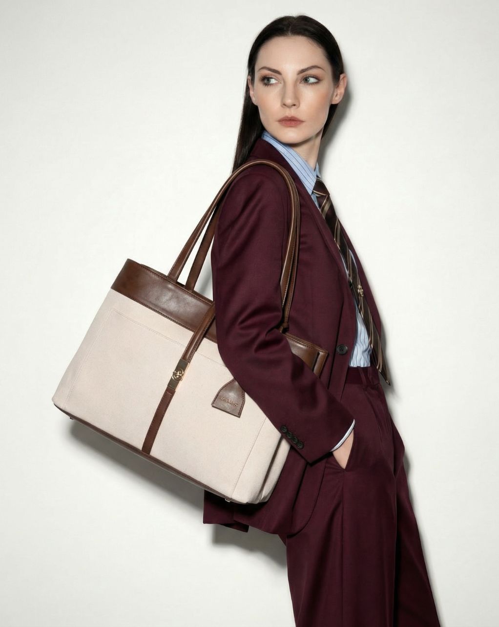 MINDY TOTE BROWN - LARGE + 3 FREE GIFTS