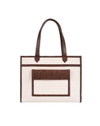 HAZEL MULTIPLE COMPARTMENTS TOTE | BROWN | LARGE