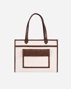 HAZEL MULTIPLE COMPARTMENTS TOTE | BROWN | LARGE