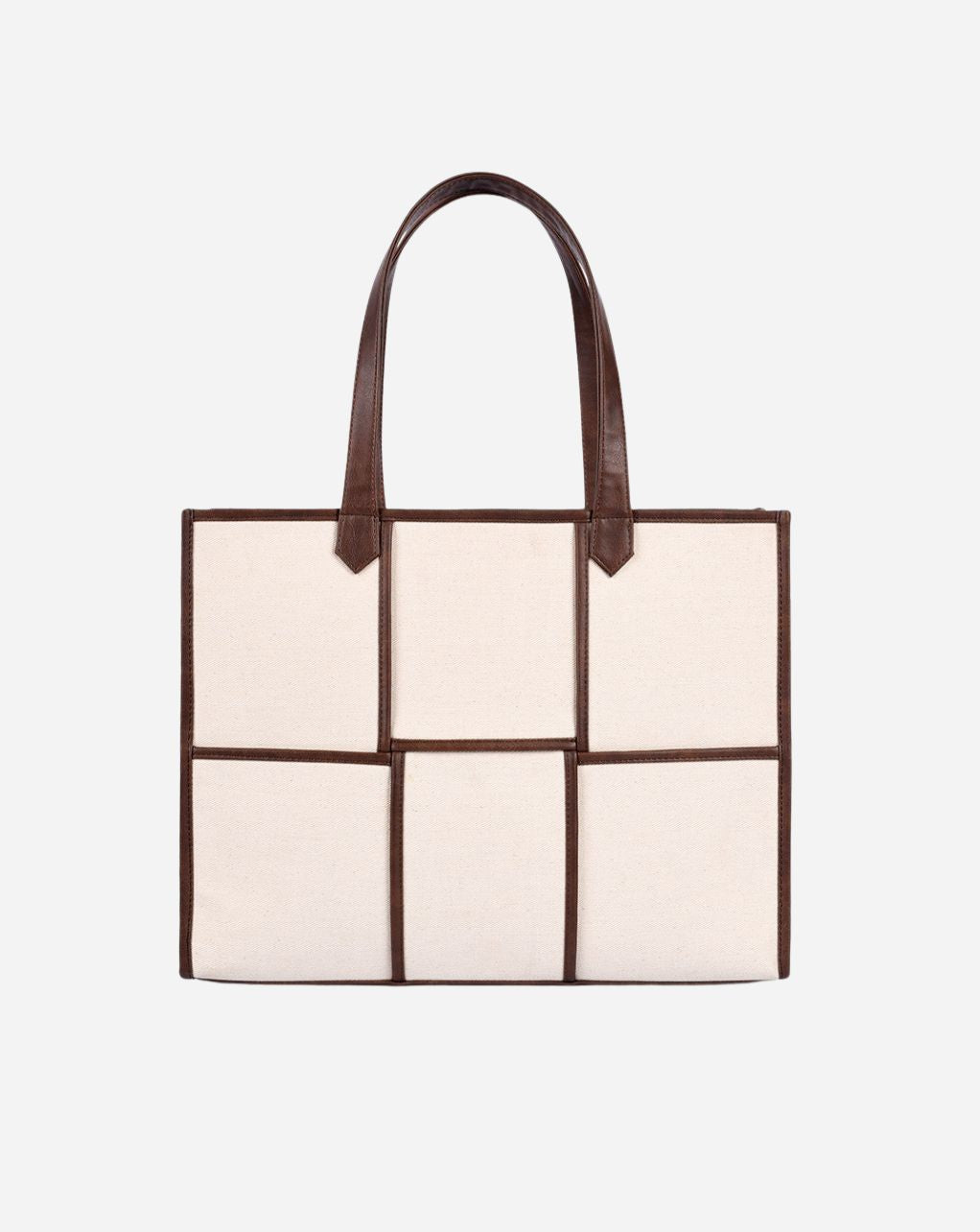 ACE TOTE BAG | BROWN & BEIGE | LARGE