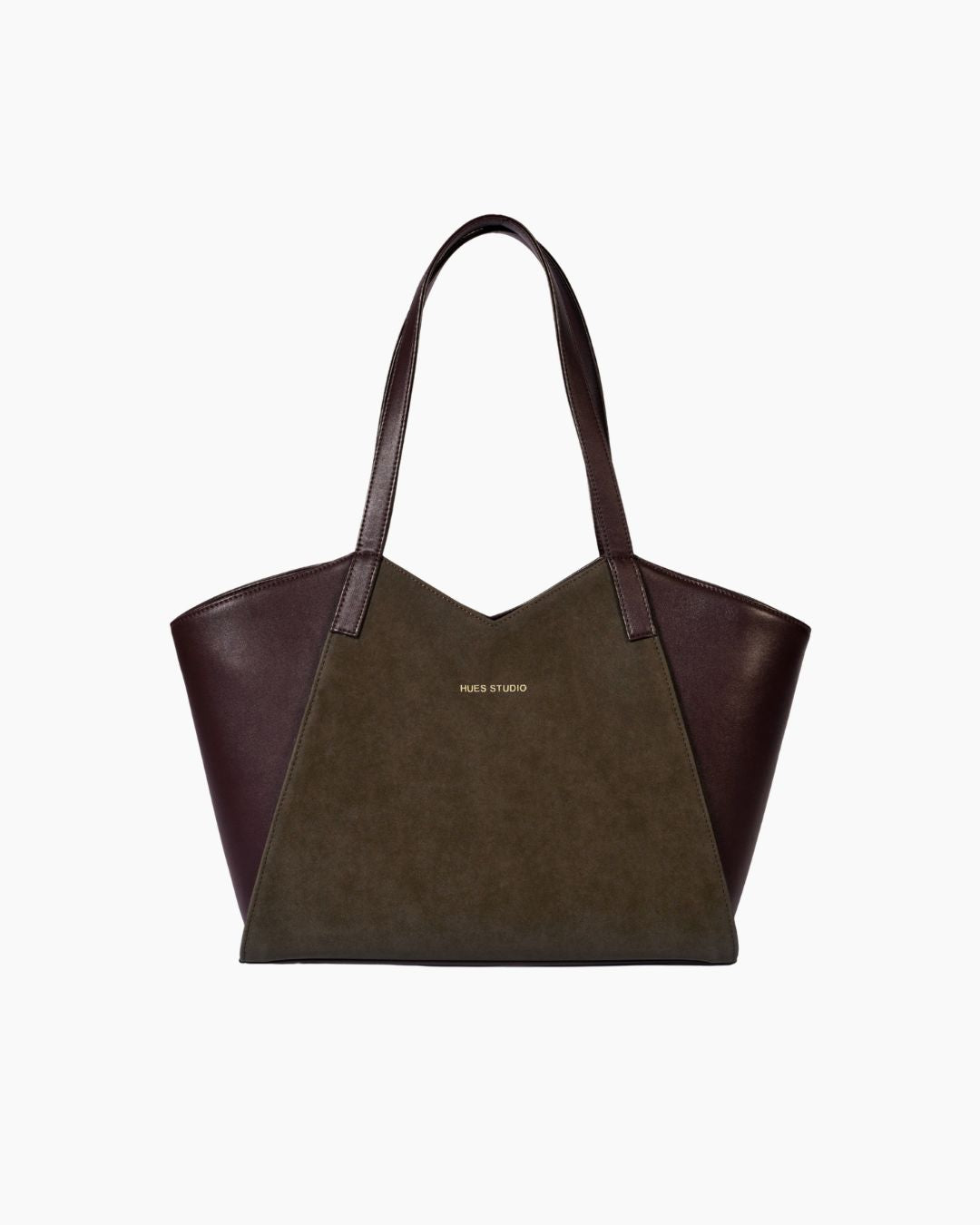 Claude Tote | Olive and Chocolate Brown