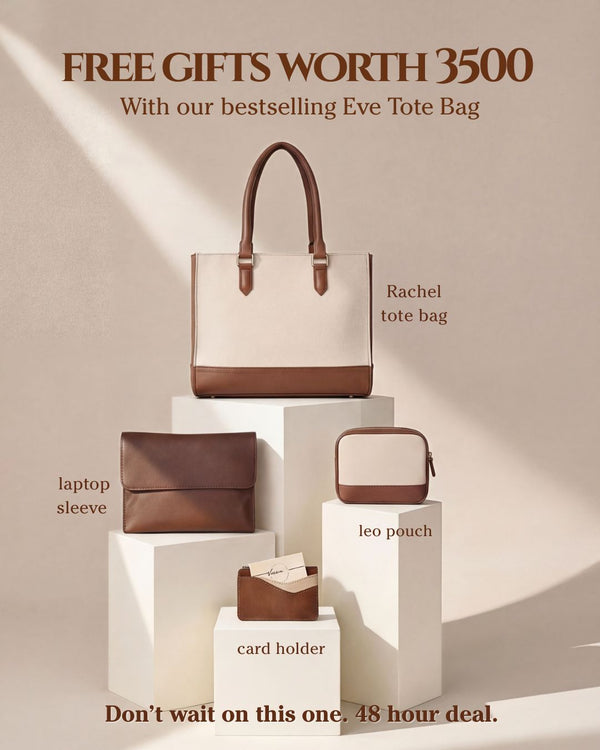 RACHEL TOTE - MEDIUM | BROWN + 3 FREE GIFTS