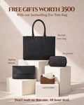 RACHEL TOTE - MEDIUM | ALL BLACK + 3 FREE GIFTS