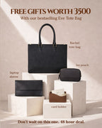 RACHEL TOTE - MEDIUM | ALL BLACK + 3 FREE GIFTS