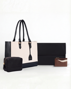 RACHEL TOTE  MEDIUM | BLACK & BEIGE + 3 FREE GIFTS