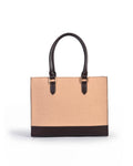 Rachel Tote Bag | Khaki and Chocolate Brown | Medium