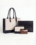 RACHEL TOTE  MEDIUM | BLACK & BEIGE + 3 FREE GIFTS