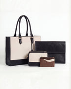 RACHEL TOTE  MEDIUM | BLACK & BEIGE + 3 FREE GIFTS