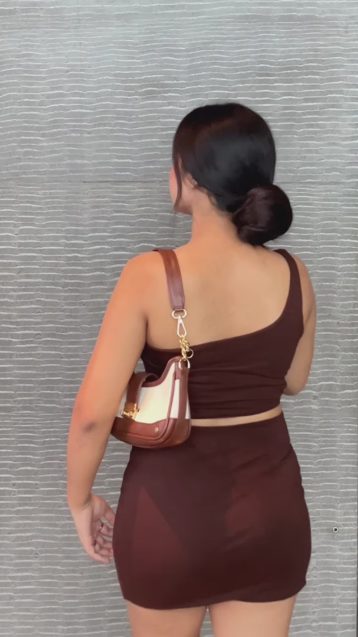 RUMI HANDBAG | BROWN & BEIGE