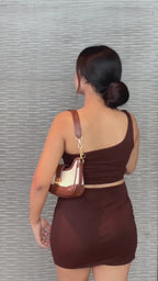 RUMI HANDBAG | BROWN & BEIGE