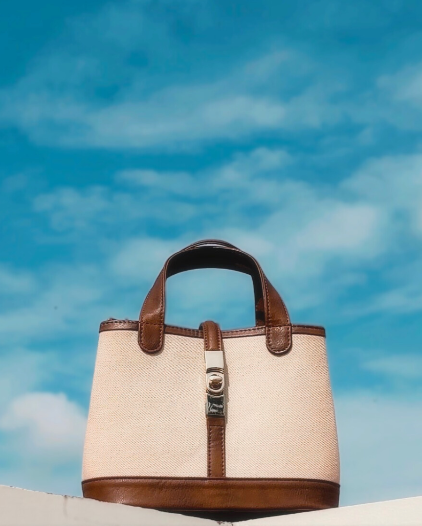 SYLVIE SLING BAG | BEIGE & BROWN